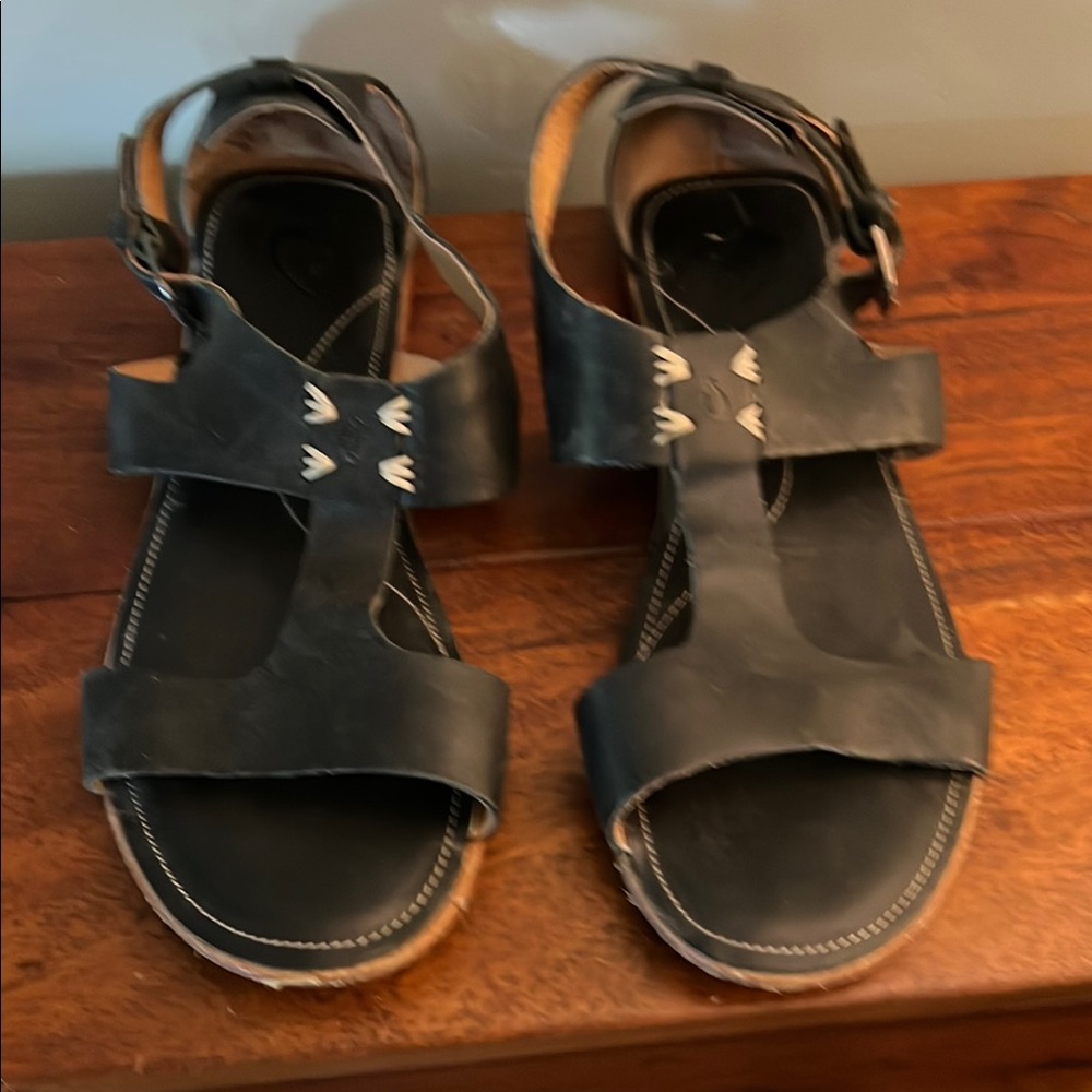 Black Leather Sandals